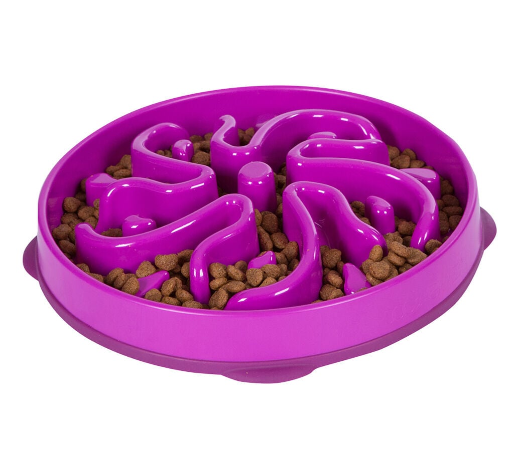 Outward Hound Anti-Schrok groot - Voerbak - Paars - 28 cm Outward Hound Anti-Schrok groot - Voerbak - Paars - 28 cm