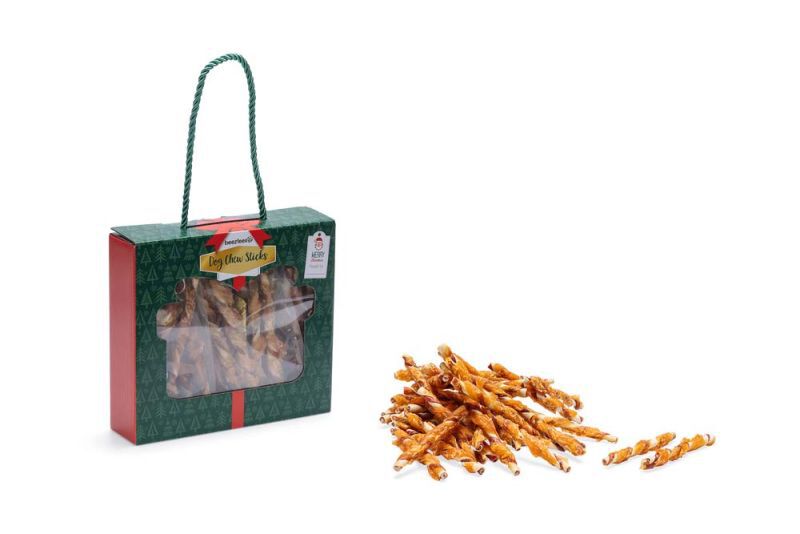 Beeztees Kerst kauwstaaf - Hondensnack - 30 Stuks - kip Beeztees Kerst kauwstaaf - Hondensnack - 30 Stuks - kip