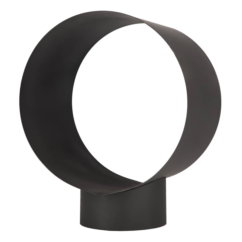 Fancy Flames - Houtopslag Rond - Zwart - Zwart