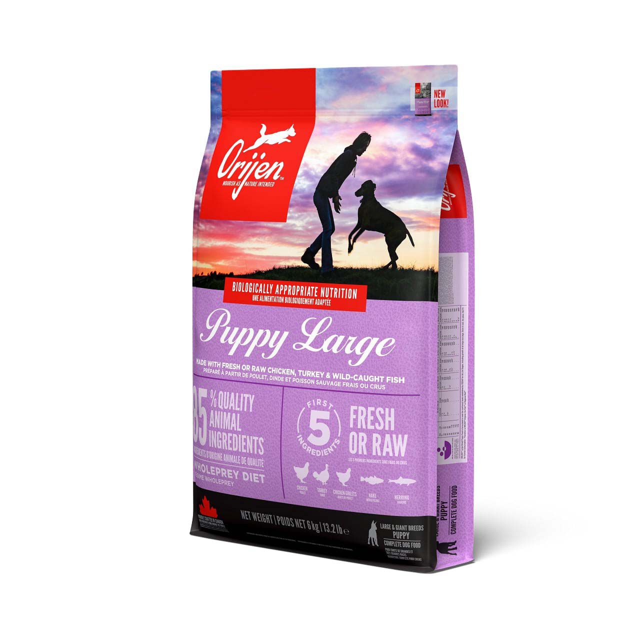 Orijen Puppy Large Breed Whole Prey - Hondenvoer - 6 Kilogram - kip Orijen Puppy Large Breed Whole Prey - Hondenvoer - 6 Kilogram - kip