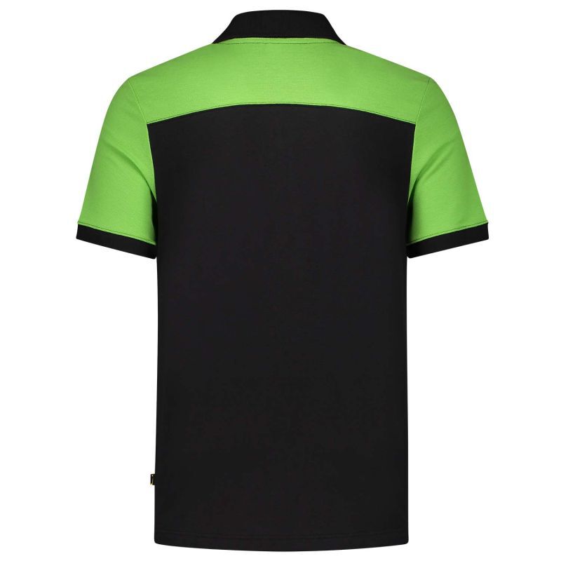 Tricorp Bicolor Naden  - Poloshirt - Zwart Lichtgroen - 3XL