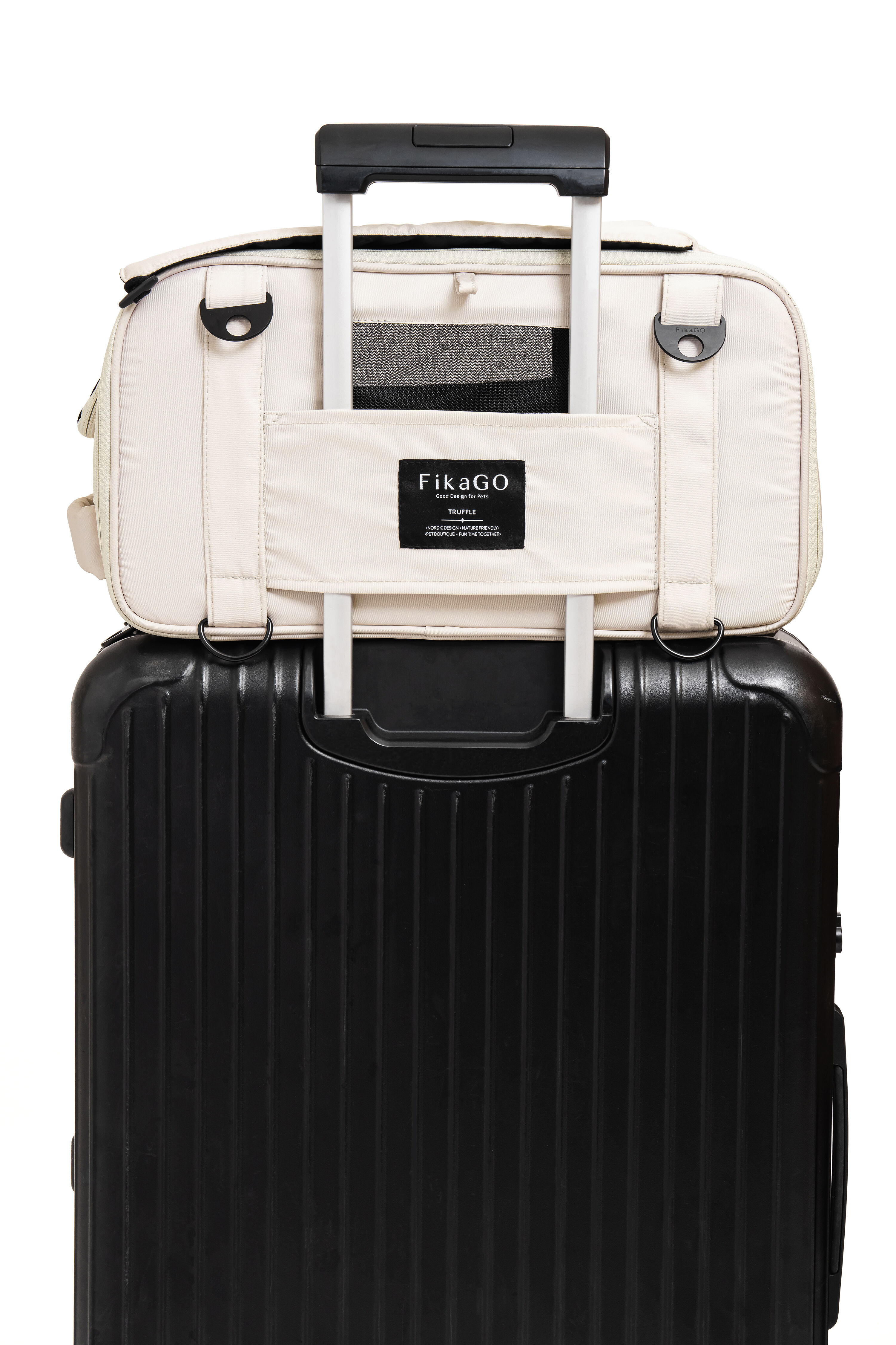 Fikago Truffle - Travel Carrier tot 5 kg- Honden draagtas - Creamy Cloud - 23x43x27 cm