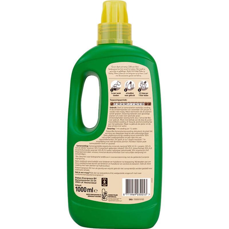 Pokon Bio Kamerplanten voeding - Siertuinmeststof - 1 Liter