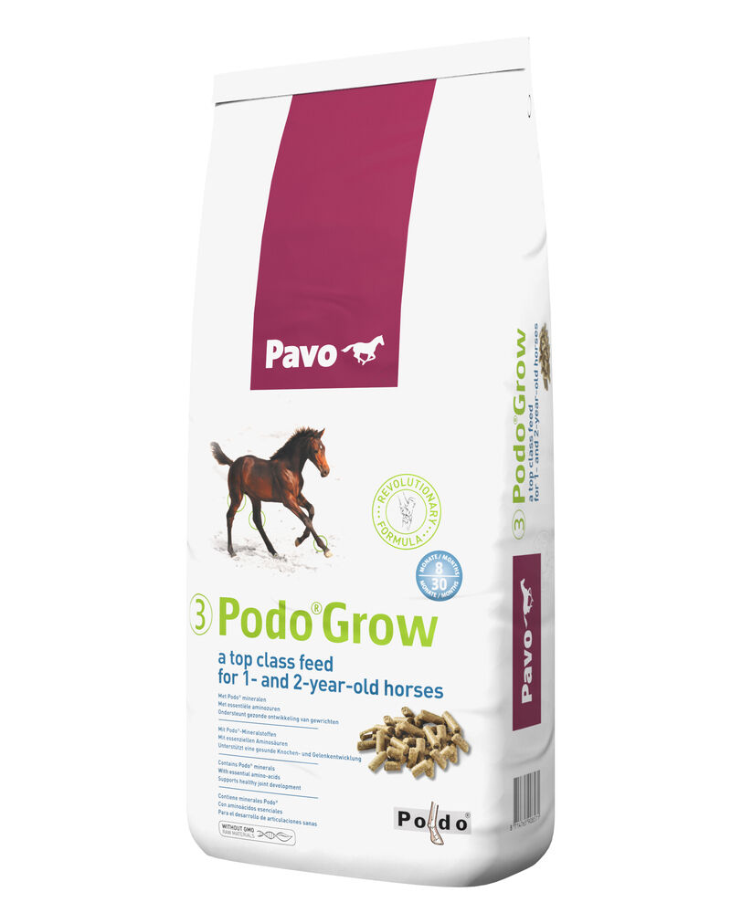 Pavo Podo Grow - Fokkerij - Paardenvoer - 20 Kilogram - Zak