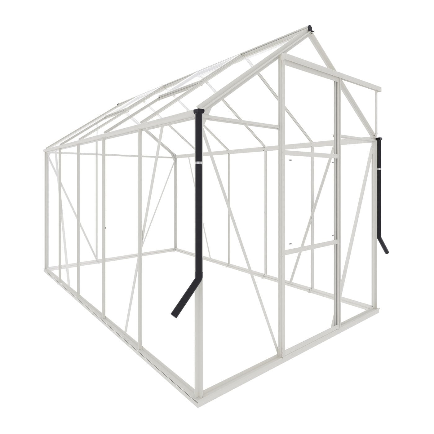 Royal Well Kate III Full Options - Tuinkas - Wit - 217x192x314 cm - Veiligheidsglas