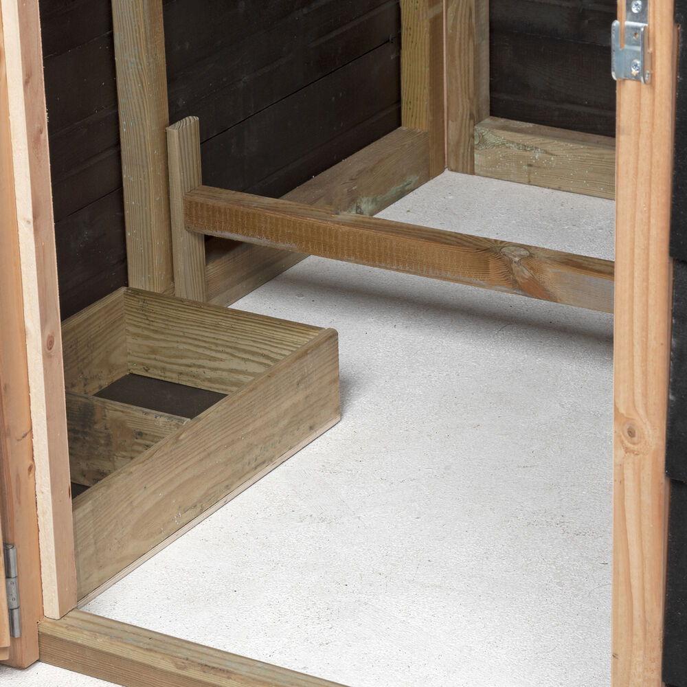 Voldux Hooiberg Niek XL - Kippenhok met ren - Naturel/zwart