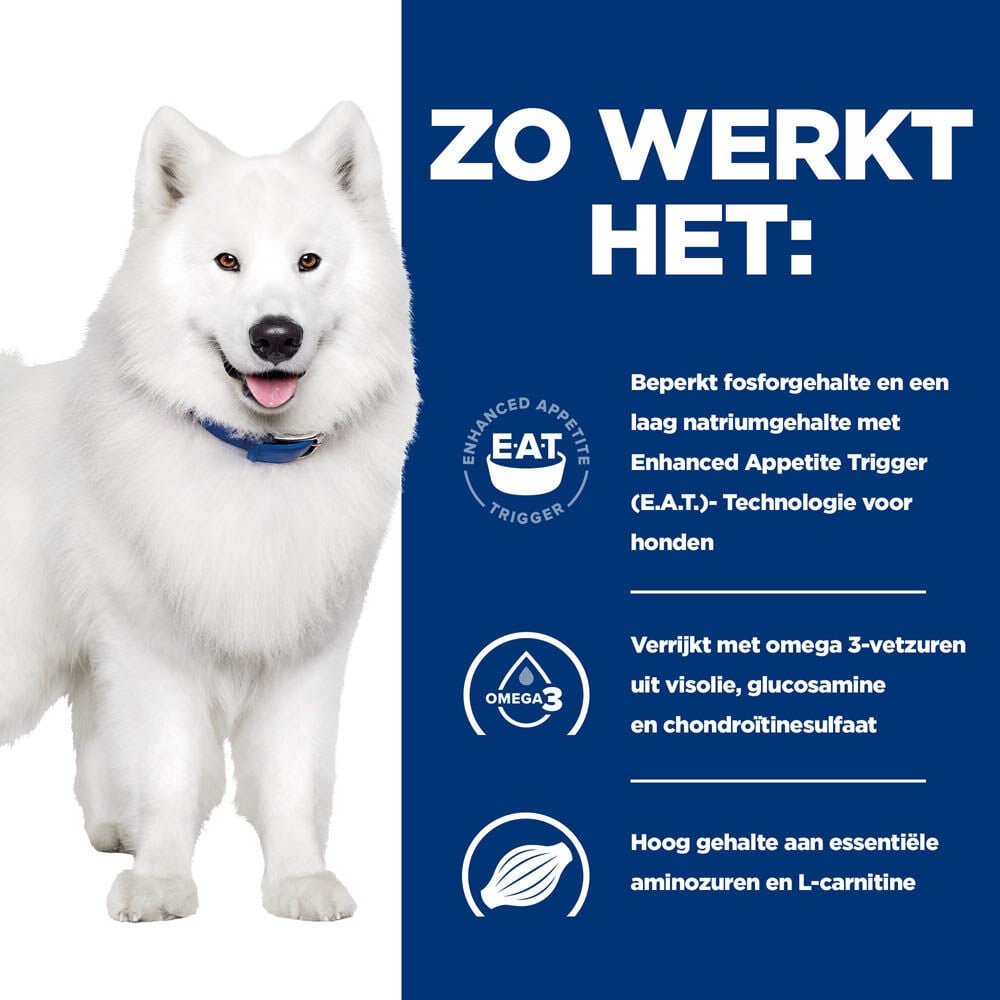Hill's Prescription Diet Kidney+Mobility - Hondenvoer - 12 Kilogram - gevogelte