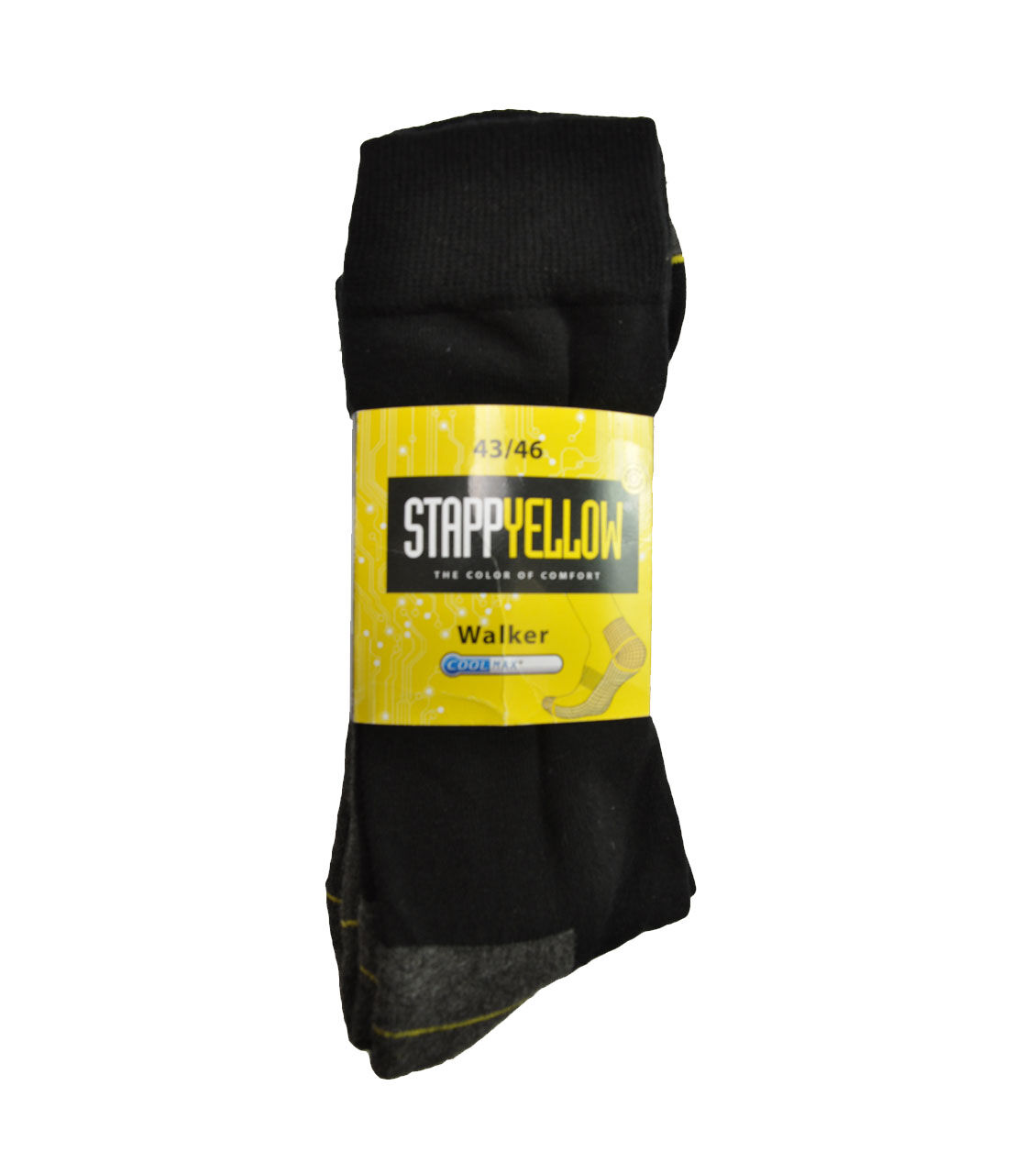STAPP Yellow Walker - Sokken - 2-pack - Zwart - 39-42 STAPP Yellow Walker - Sokken - 2-pack - Zwart - 39-42
