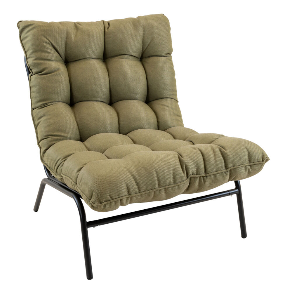 Lesli Living Zenzi - Relaxstoel - Groen - 1x78x70 cm Lesli Living Zenzi - Relaxstoel - Groen - 1x78x70 cm