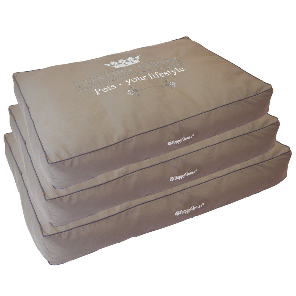 Happy-House Blokkussen Luxury Living - Hondenkussen - Taupe - 15x110x75 cm - L