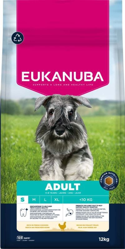 Eukanuba Adult Small - Hondenvoer - 12 Kilogram - kip Eukanuba Adult Small - Hondenvoer - 12 Kilogram - kip