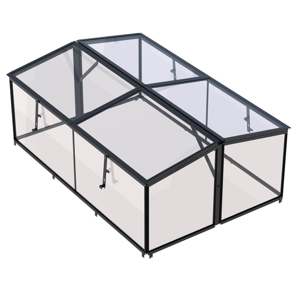 Royal Well Parsley Planter - Broeikas - Zwart - 80x120x46 cm - Veiligheidsglas