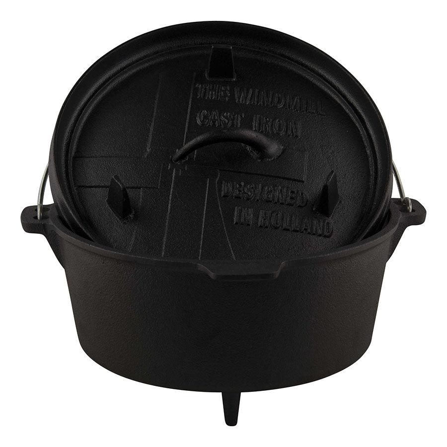 The Windmill Cast Iron Dutch oven 4,5Q 3,8L - Pan - Zwart - Small The Windmill Cast Iron Dutch oven 4,5Q 3,8L - Pan - Zwart - Small