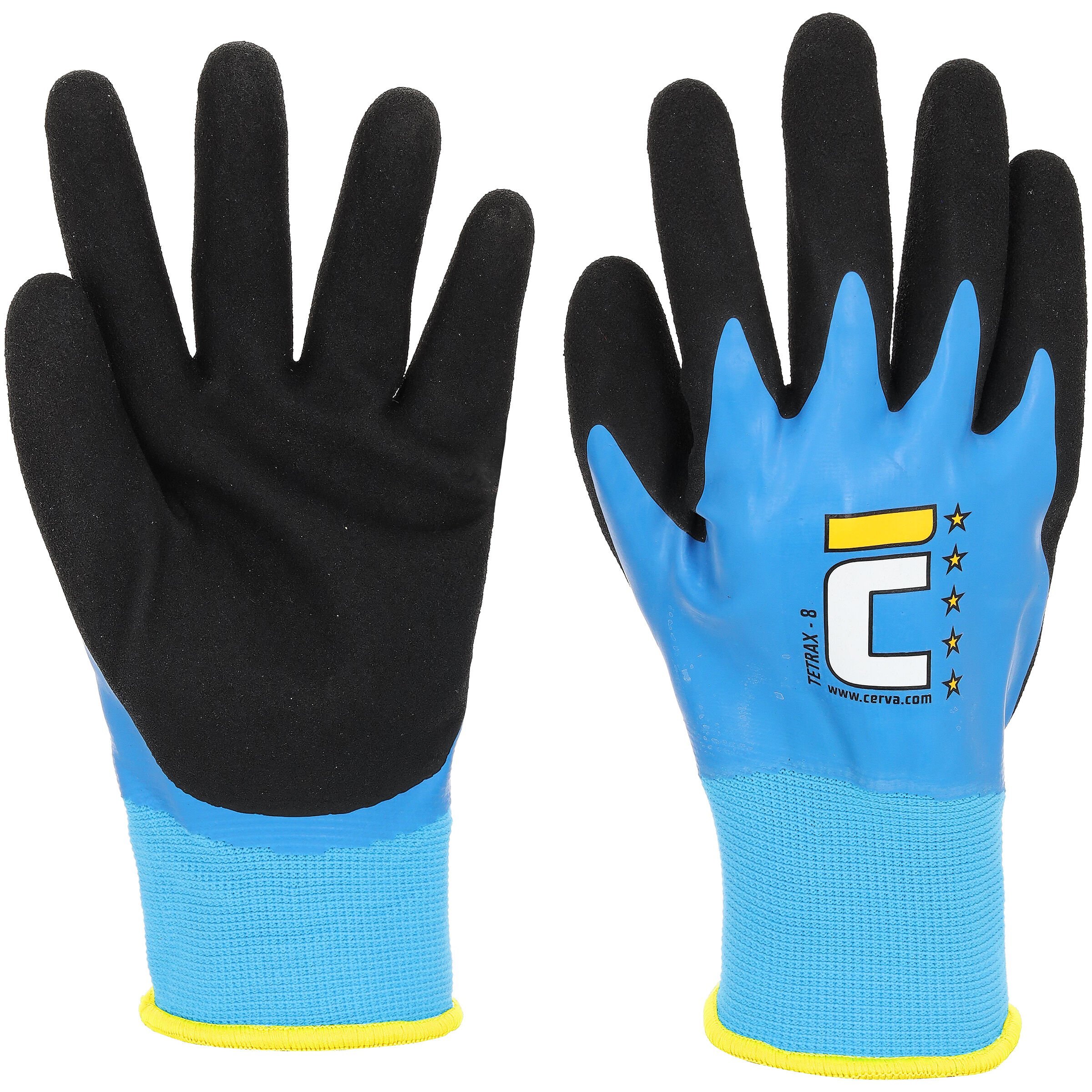 Cerva Palawan - Werkhandschoenen - blauw met zwarte coating - 10
