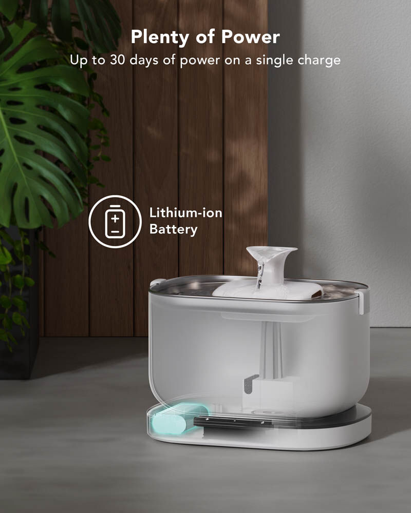 Petlibro - Draadloze Drinkfontein Kat - 2.5 l - Wit - 1x27x1 cm