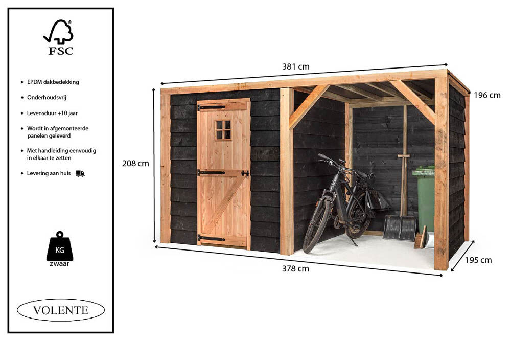 Volente Moos - Tuinberging - 208x196x381 cm
