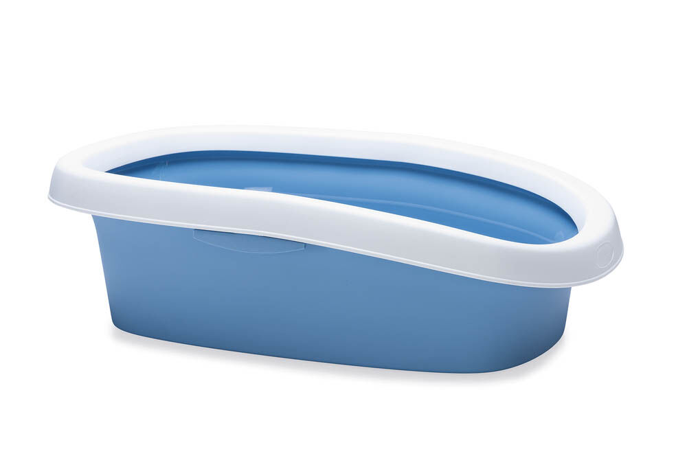 Stefanplast Sprint 20 - Kattenbak - Open - Wit Blauw - 17x58x39 cm