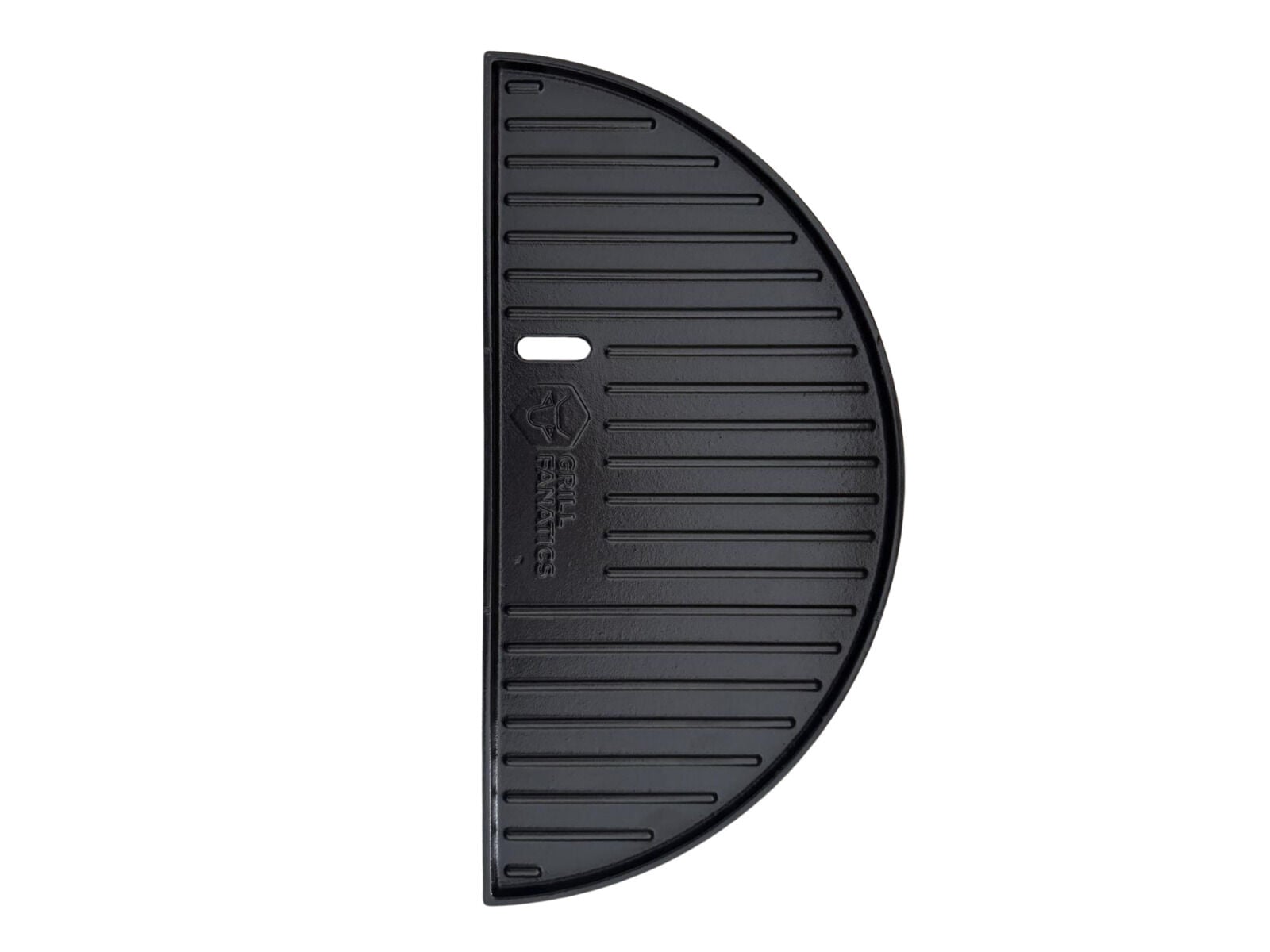 Grill Fanatics Half Moon 2in1 - Gietijzeren Grillplaat en Plancha - zwart