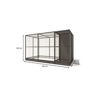 Glorenza Evi - Kattenren - Antraciet - 193x176x328 cm