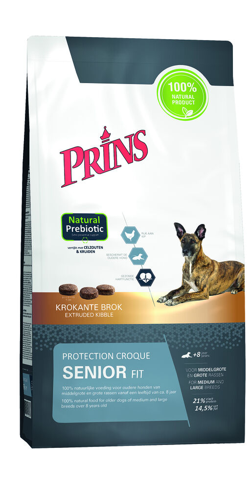 Prins Protection Croque Senior Fit - Hondenvoer - 10 Kilogram - kip Prins Protection Croque Senior Fit - Hondenvoer - 10 Kilogram - kip