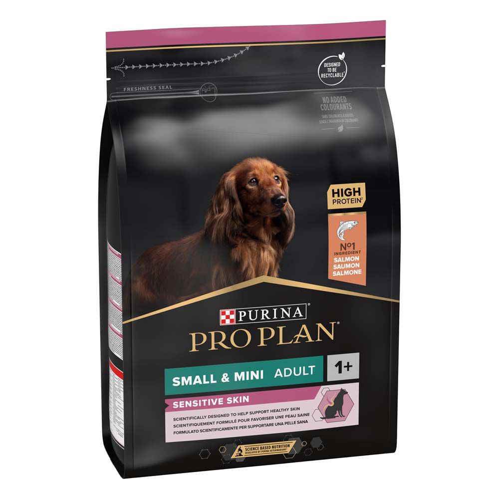 PRO PLAN Sensitive Skin Adult Small/Mini - Hondenvoer - 3 Kilogram - zalm