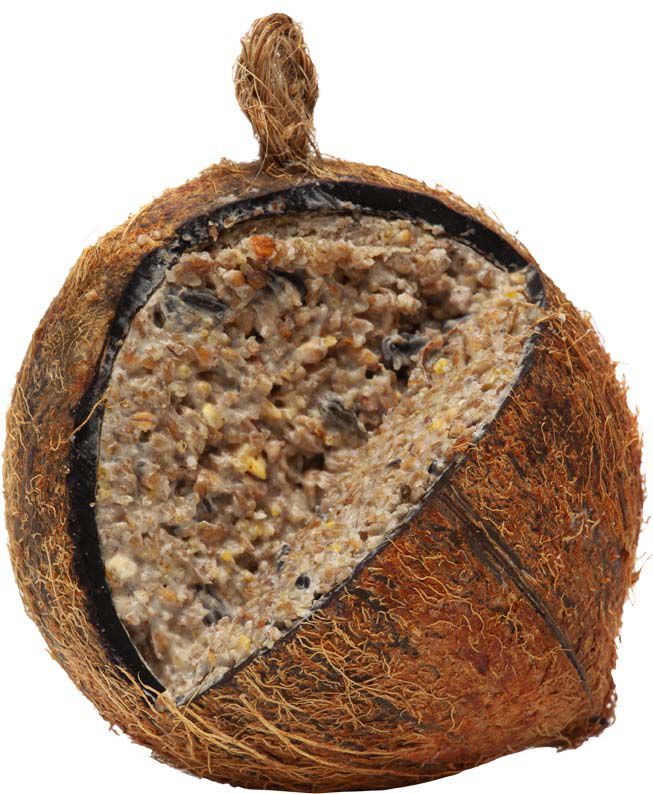 Welkoop - Gevulde Kokosnoot - Tuinvogelvoer - 380 Gram - Rundervet Welkoop - Gevulde Kokosnoot - Tuinvogelvoer - 380 Gram - Rundervet