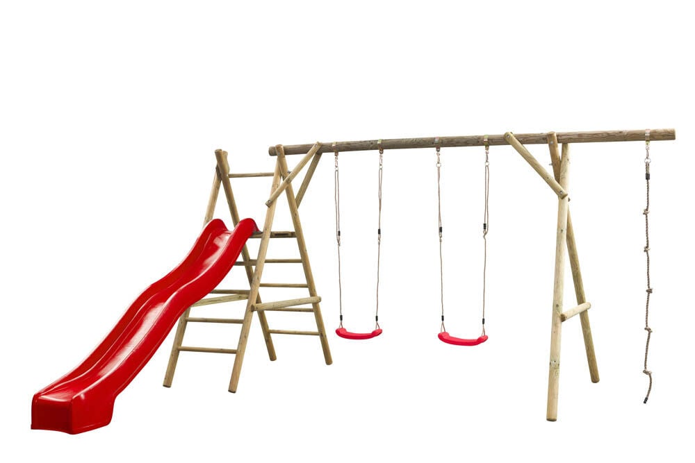 Swing King Noortje - Speeltoestel - Rood - Hout Swing King Noortje - Speeltoestel - Rood - Hout