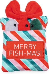 Beeztees Cadeau met visjes - Kerst kattenspeeltje - Multi