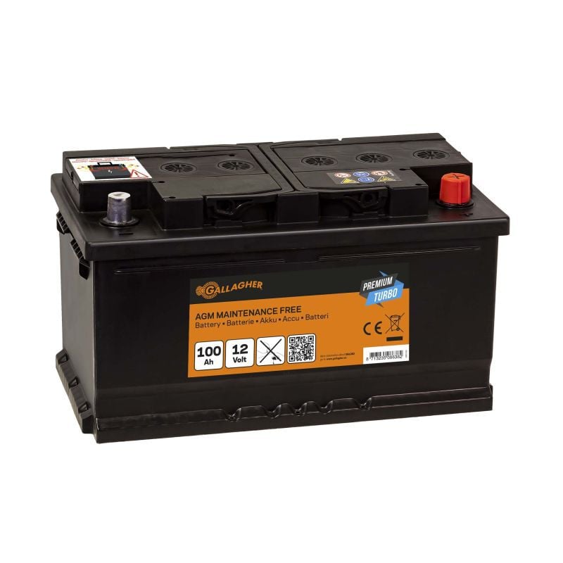 Gallagher Premium Turbo AGM - Batterij - 35.3 cm - 12V - 17.5 cm - 100 Ah
