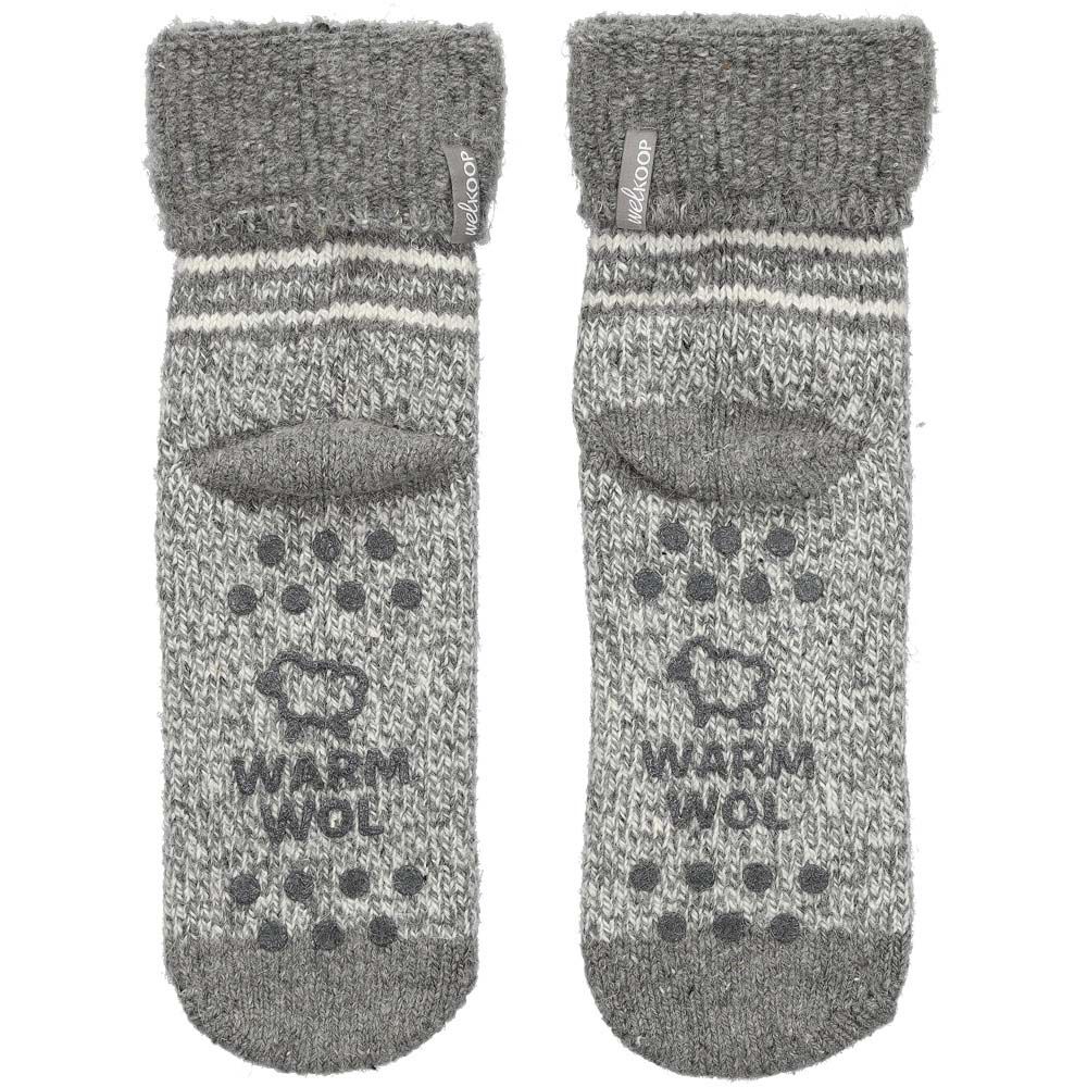 Welkoop - Huissokken - Wol - Grijs gestreept - 39-42