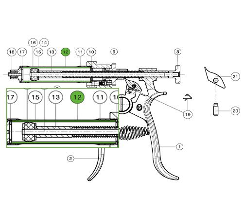 HSW Roux 50cc - Revolverspuit