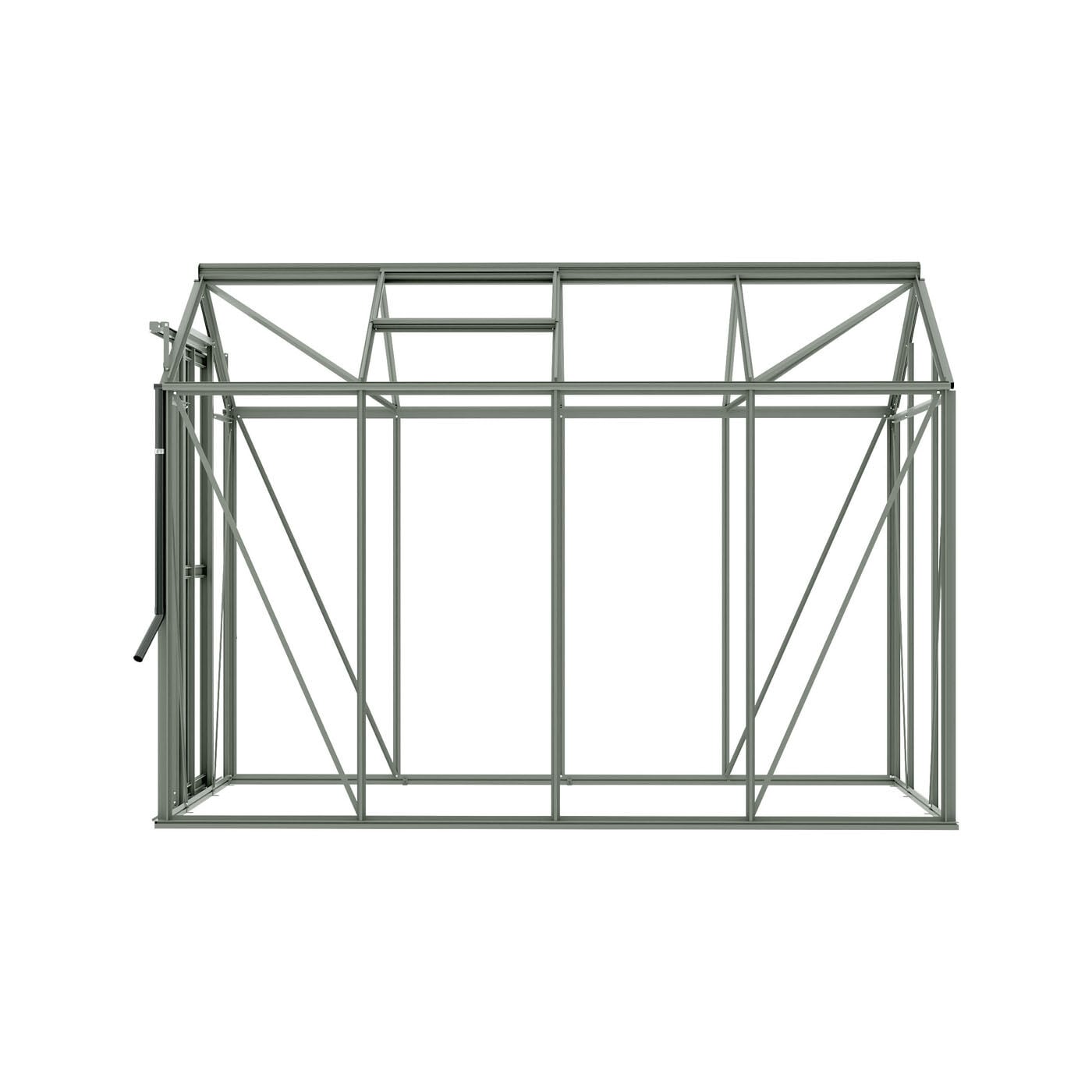 Royal Well Anne III Full Options - Tuinkas - Groengrijs - 211.2x149.8x289.9 cm - Veiligheidsglas