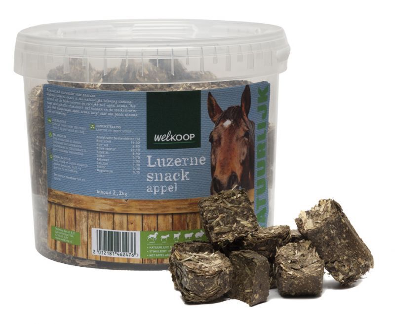 Welkoop Luzernesnack - paardensnack - 2.2 Kilogram - Appel