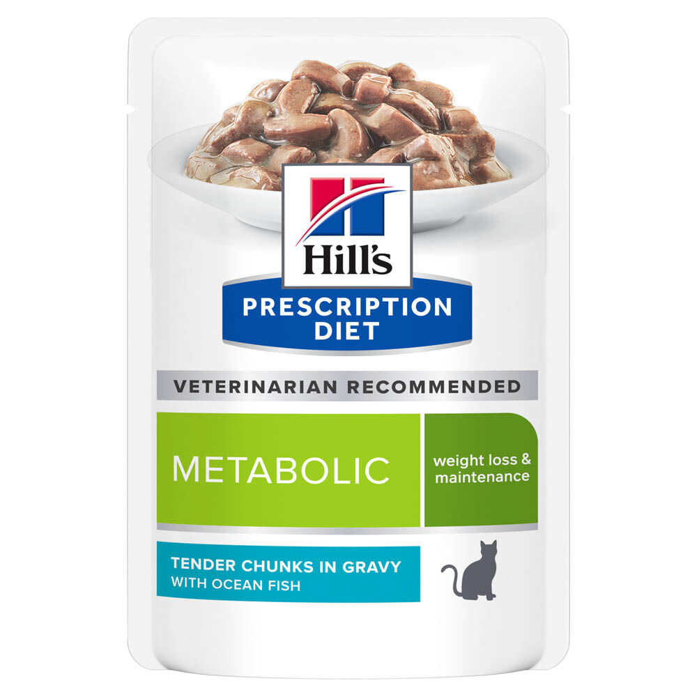 Hill's Prescription Diet Metabolic Weight Loss & Maintenance - Kattenvoer - 85 Gram - witvis Hill's Prescription Diet Metabolic Weight Loss & Maintenance - Kattenvoer - 85 Gram - witvis