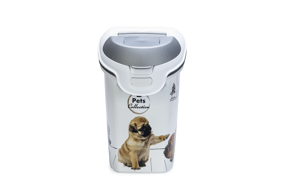 Curver Hond - Voercontainer - 15 Liter - Wit Grijs