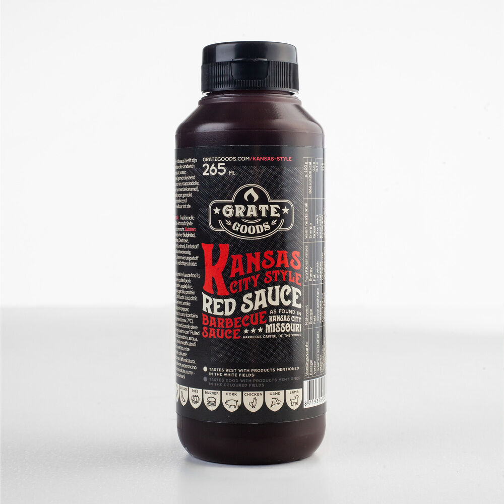 Grate goods Kansas City Red - BBQ saus - 265 Milliliter - Bruin Grate goods Kansas City Red - BBQ saus - 265 Milliliter - Bruin