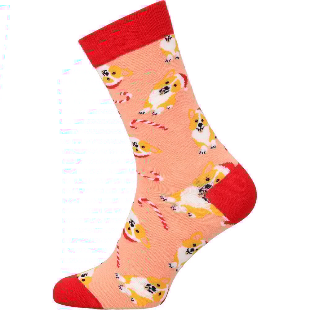 Welkoop Fun Kerst Pup - Sokken - Rood - 39-42