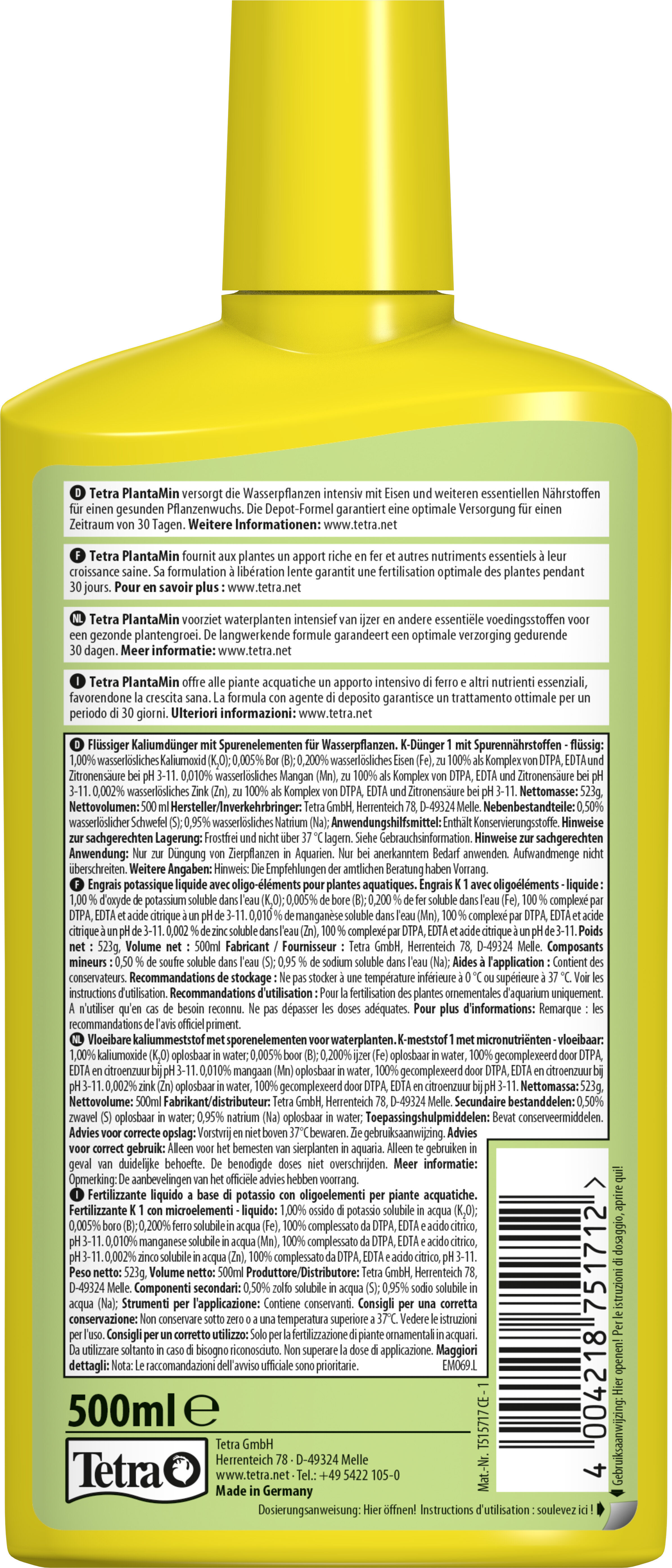 Tetra - PlantaMin - Voeding Aquariumplanten - 500 Milliliter
