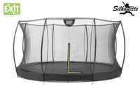 EXIT Silhouette Inground met Net - Trampoline - Zwart - 366 cm
