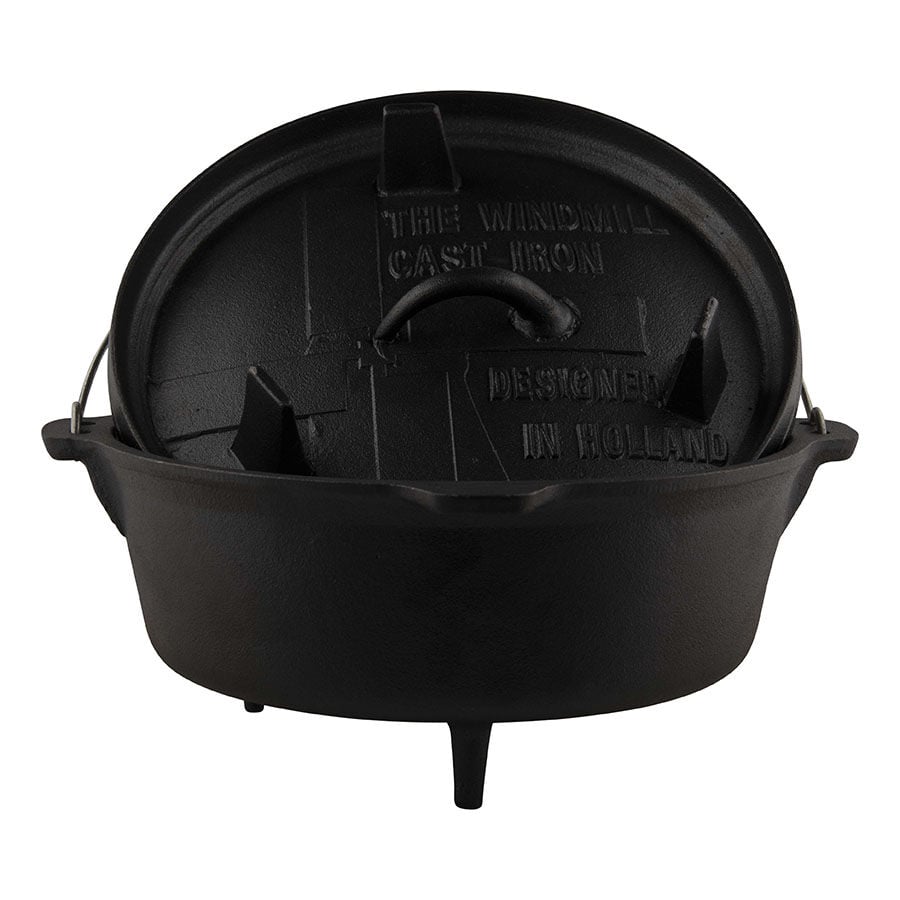 The Windmill Cast Iron Dutch oven 6Q 5,5L - Pan - Zwart - Medium The Windmill Cast Iron Dutch oven 6Q 5,5L - Pan - Zwart - Medium
