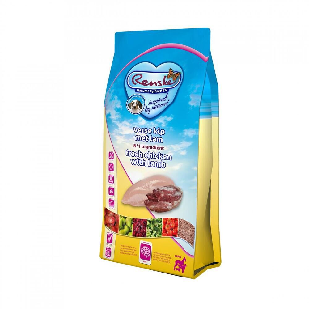 Renske Pup - Hondenvoer - 12 Kilogram - kip, rijst Renske Pup - Hondenvoer - 12 Kilogram - kip, rijst