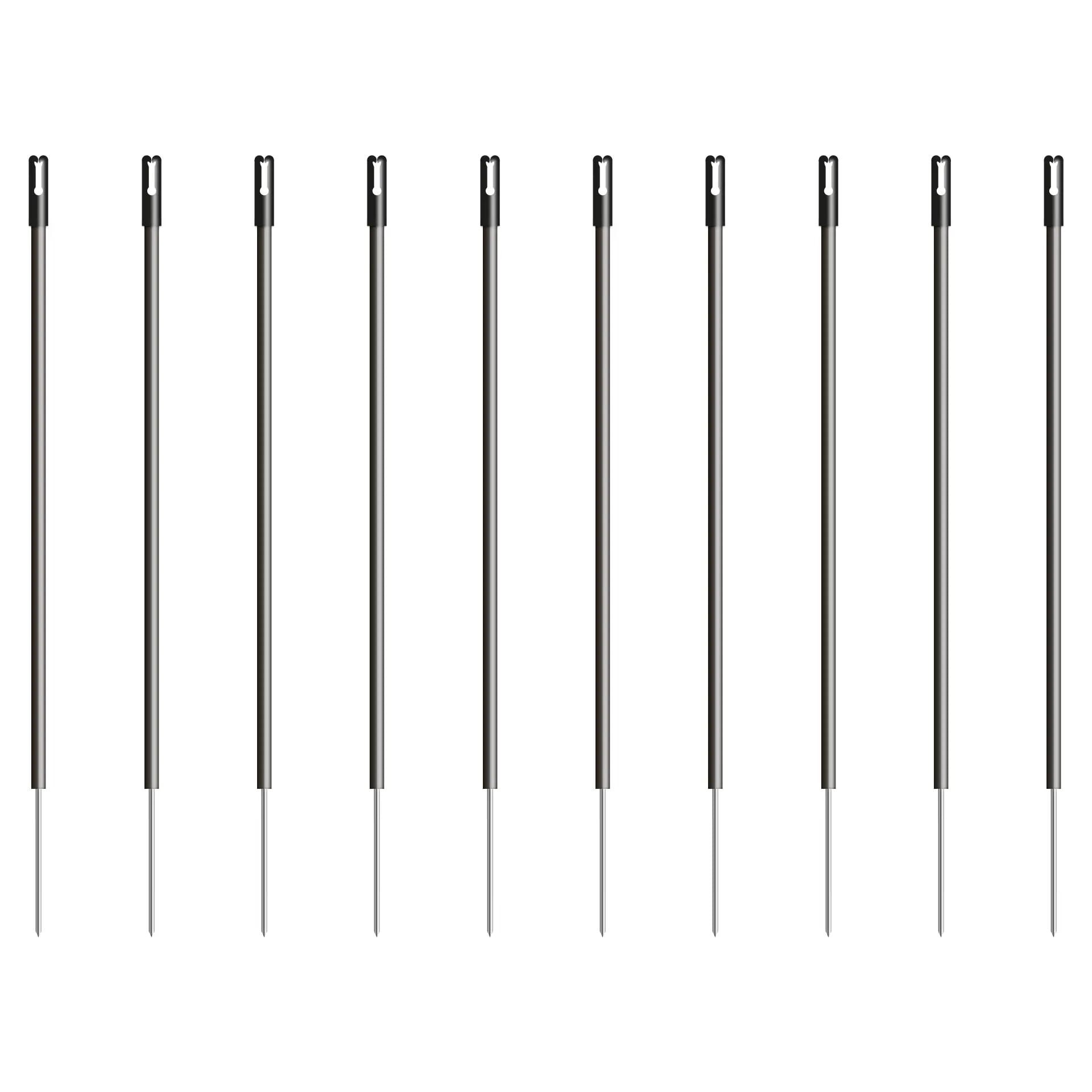 Gallagher - Kunststof palen - 1.3 cm - 10 Stuks - Zwart - 98 cm - 98 cm