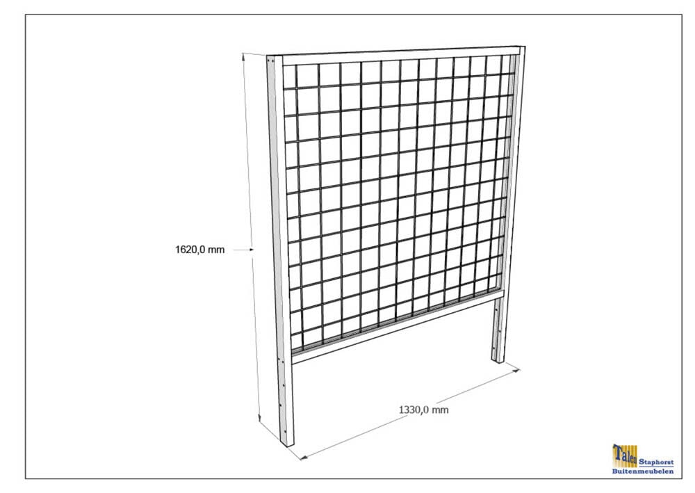Talen buitenmeubelen - Moestuinrek - 172x133 cm - 172 cm - Blank - 172x133x5.6 cm