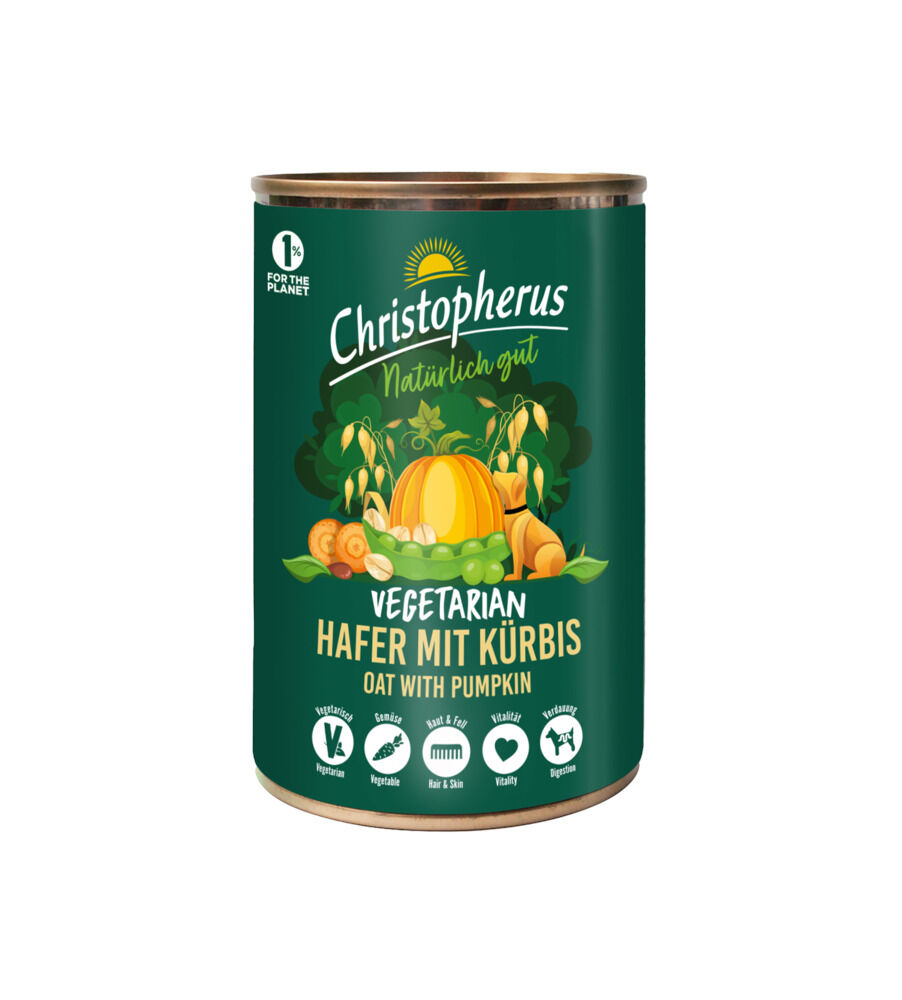 Christopherus Vegetarian - Hondenvoer - 125 Gram - groente Christopherus Vegetarian - Hondenvoer - 125 Gram - groente