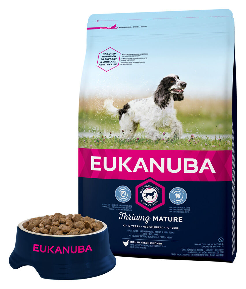 Eukanuba Thriving Mature Medium - Hondenvoer - 3 Kilogram - kip