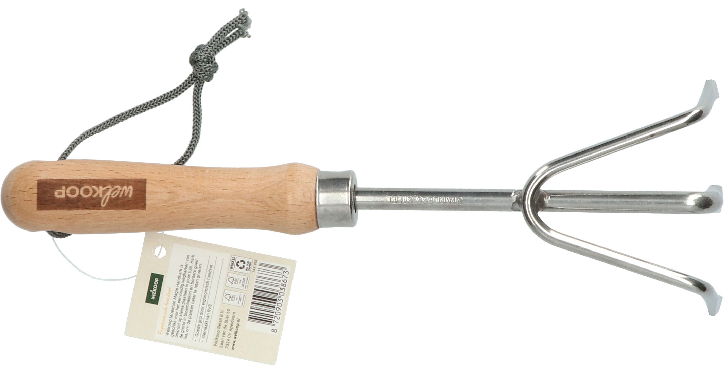 Welkoop Moestuin Magie - Handhark - Hout|Metaal - 31.5x12x4 cm