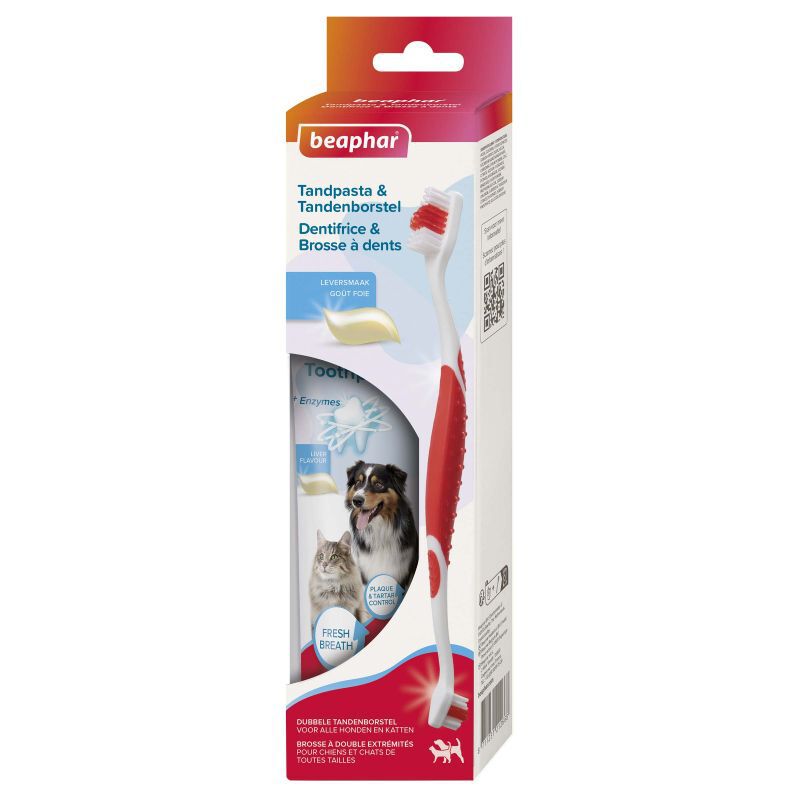Beaphar Combi-pack - Tandenborstel en Tandpasta - Hond