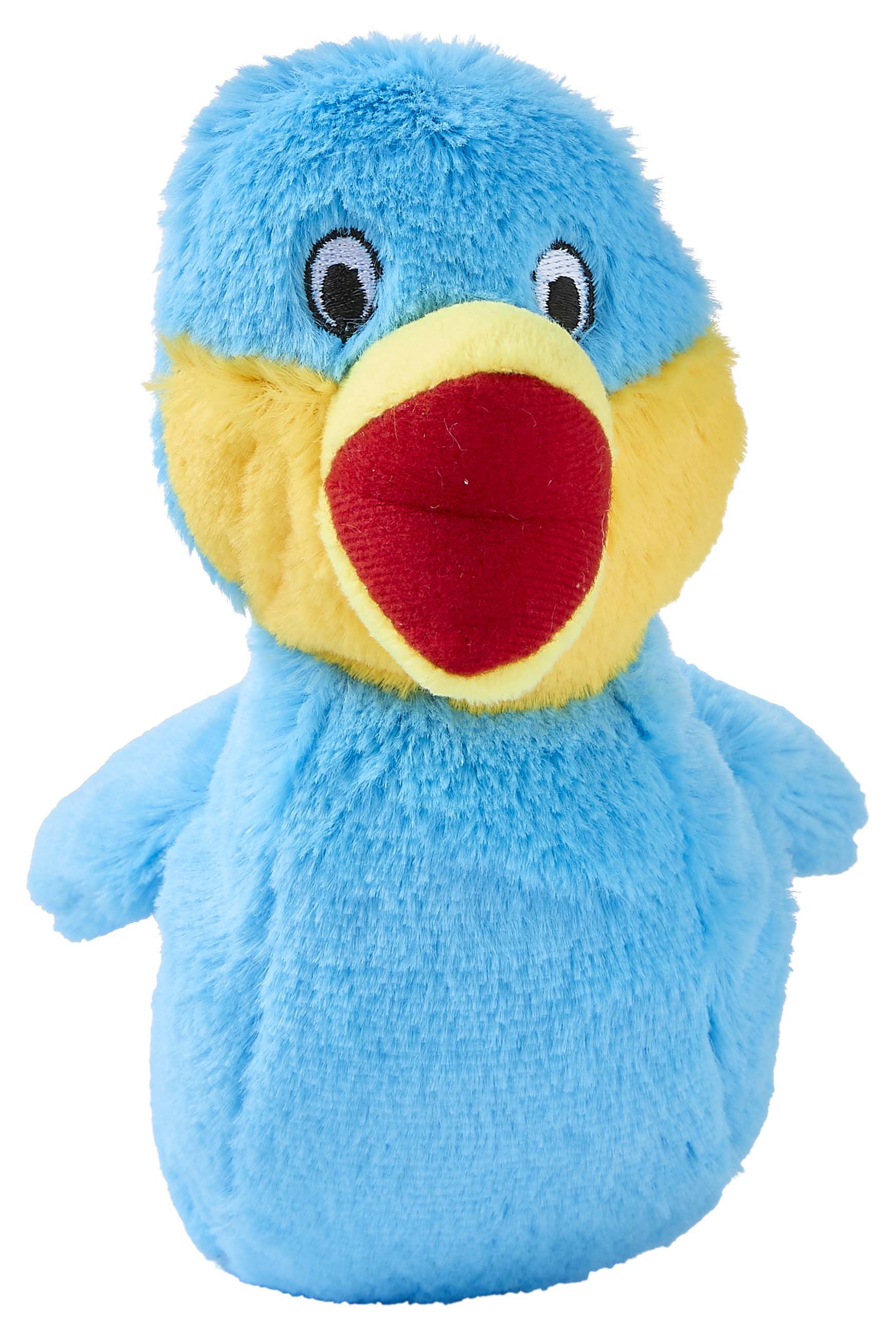 Pluche Eend - Knuffel - Hondenspeelgoed - blauw - 27x18x7 cm