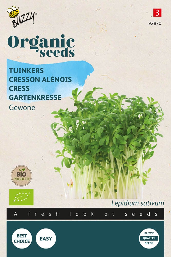 Buzzy Tuinkers Lepidium sativum Gewone - Kruidenzaden Buzzy Tuinkers Lepidium sativum Gewone - Kruidenzaden