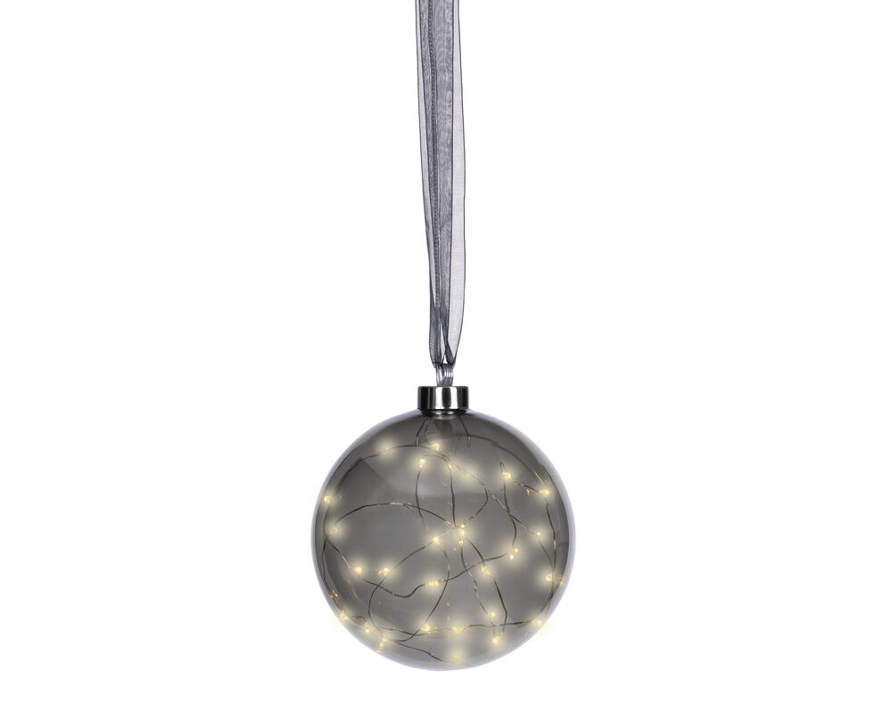 Lumineo LED Bal - Hanglamp - 30 - Grijs - Warm wit Lumineo LED Bal - Hanglamp - 30 - Grijs - Warm wit